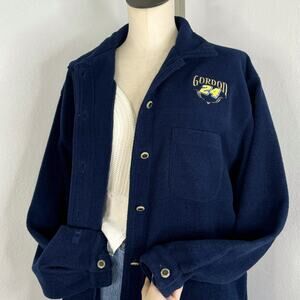NASCAR Jeff Gordon Navy Button Up Fleece Jacket Oversized Women’s Medium